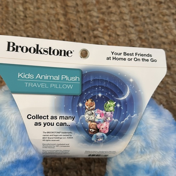 BROOKSTONE BUNNY KIDS ANIMAL BUNNY TRAVEL PILLOW BUNDLE - Picture 5 of 14